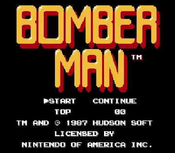 Bomberman (USA) screen shot title